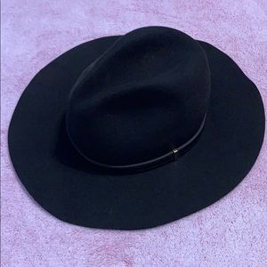 NastyGal 100% Wool Black Floppy Fedora